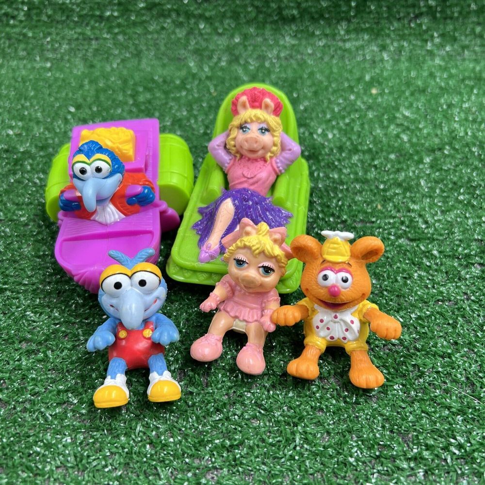 Vintage Muppet Treasure‎ Island & Muppet Baby Happy Meal Toys Lot Of 5